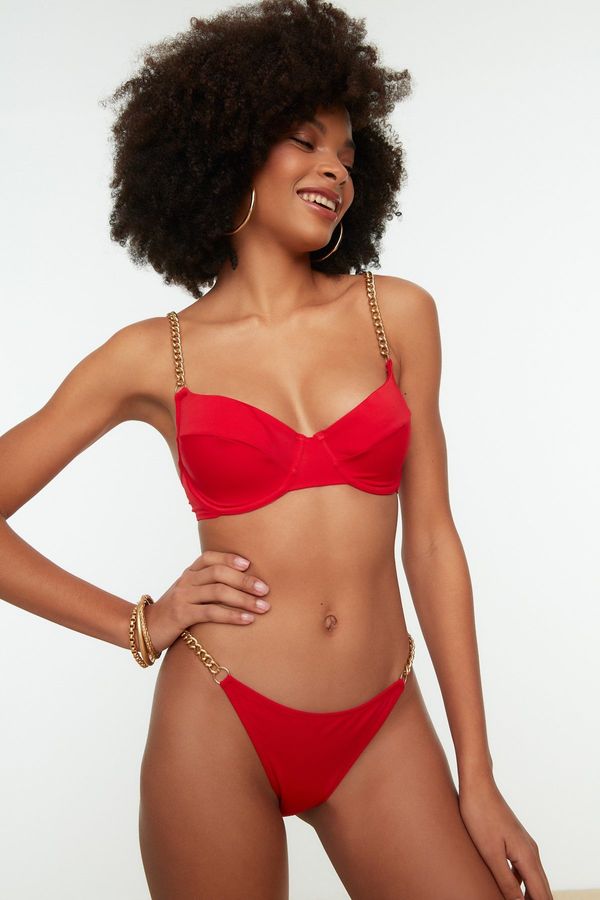 Trendyol Bikini spodnji del Trendyol Chain detailed