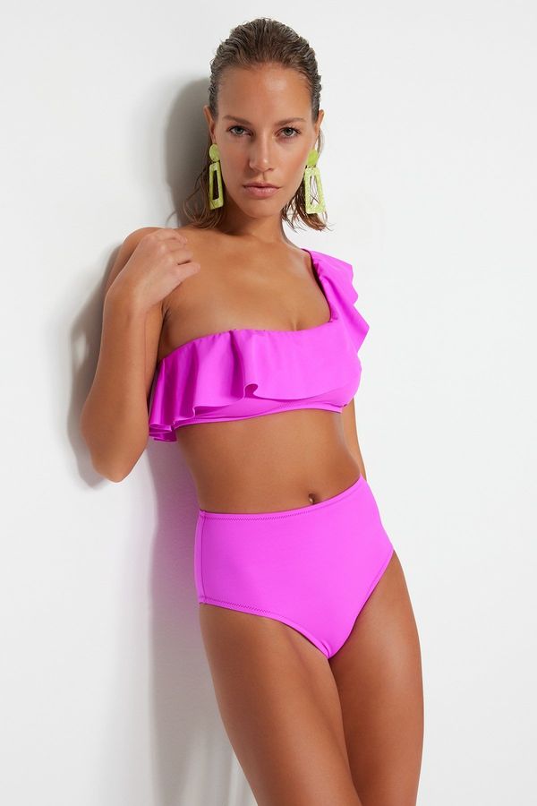 Trendyol Bikini spodnji del Trendyol High Waist