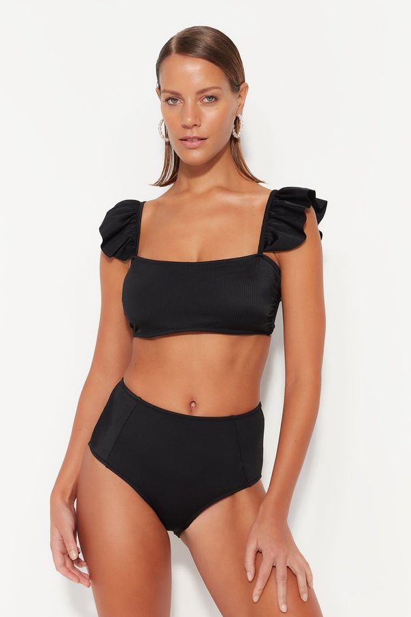 Trendyol Bikini zgornji del Trendyol TBESS22BU0038/Black