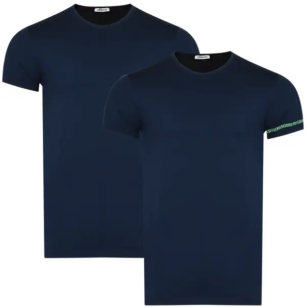 Bikkembergs BIKKEMBERGS - moška majica s kratkimi rokavi, paket dveh - temno modra