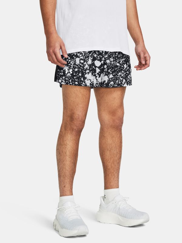 Under Armour Bílo-černé pánské sportovní kraťasy Under Armour 5'' PRINT SHORTS