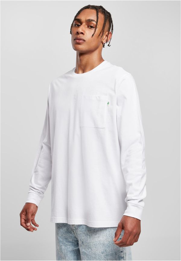 Urban Classics Bio Basic Pocket LS White