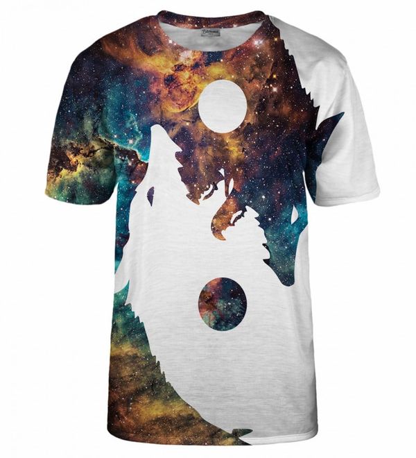 Bittersweet Paris Bittersweet Paris Unisex's Galaxy Yin Yang Wolf T-Shirt Tsh Bsp596