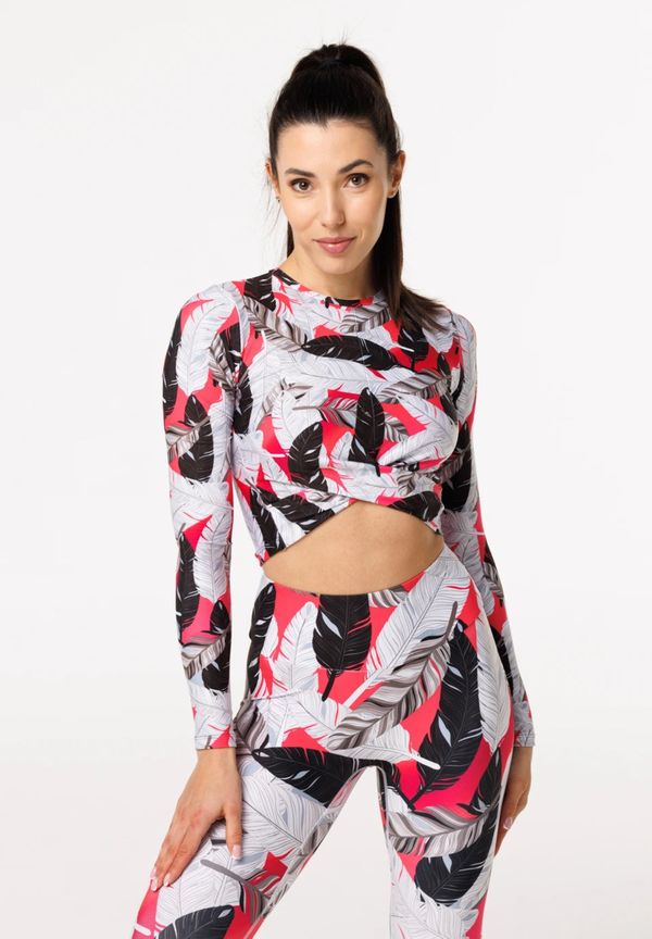 Bittersweet Paris Bittersweet Paris Woman's Feathers Gaia Longsleeve Top GLT-C-Print BSP206