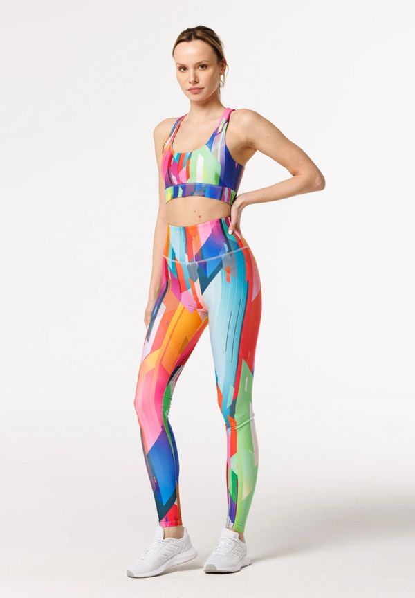 Bittersweet Paris Bittersweet Paris Woman's Geometric Explosion High Waist Leggings CPW-HL-PR BSP205