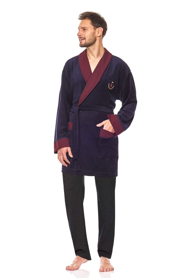 L&L BJ Navy Blue bathrobe