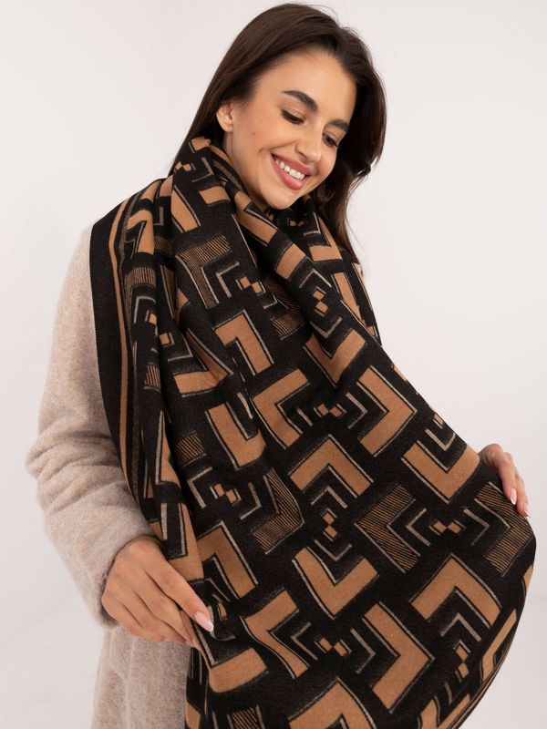 Fashionhunters Black and brown scarf