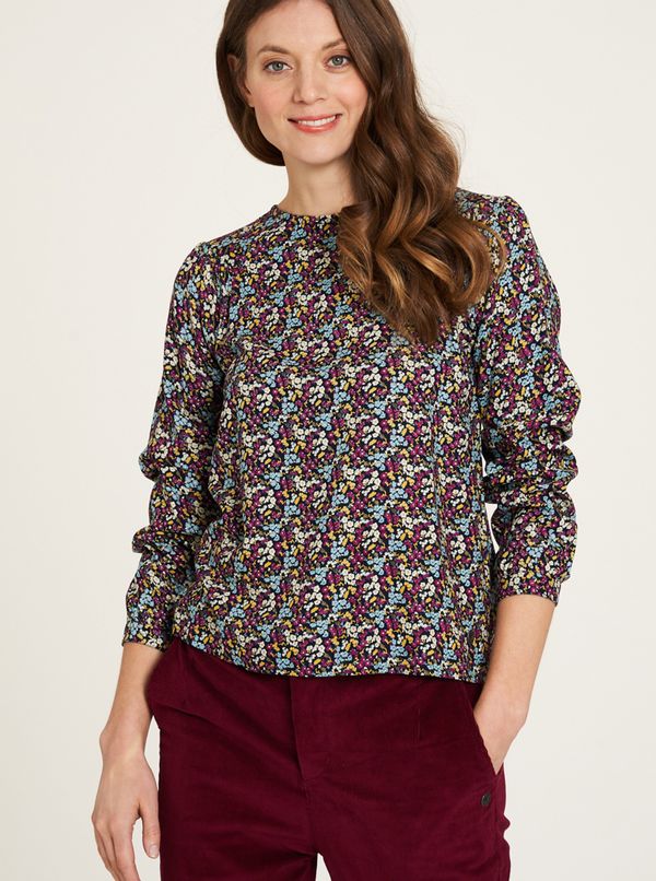 Tranquillo Black and pink floral blouse Tranquillo