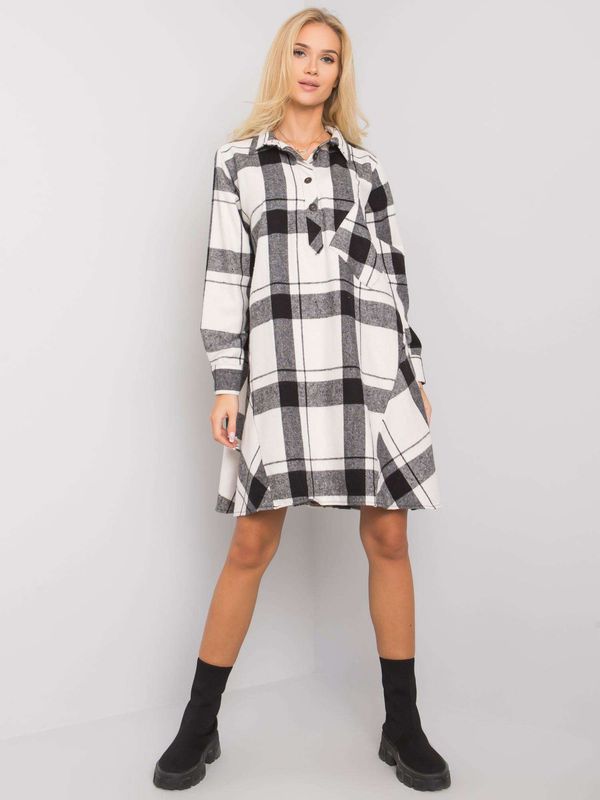 Fashionhunters Black and white oversized dress