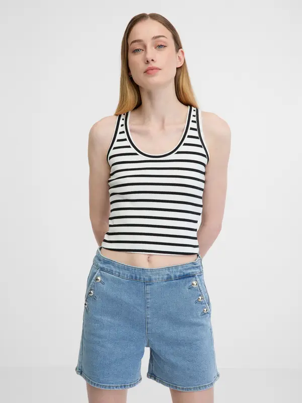 Orsay Black and white women's crop tank top ORSAY - Women's