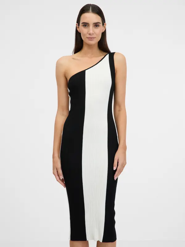 Orsay Black and White Women's Midi Dress ORSAY - Women's