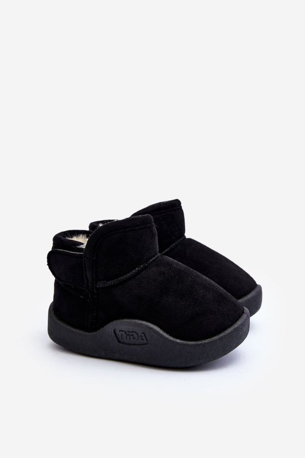 Kesi Black Benigna children's snow boots with fur lining