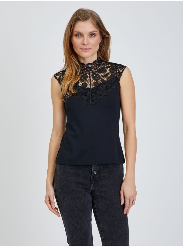 Orsay Black blouse with lace ORSAY