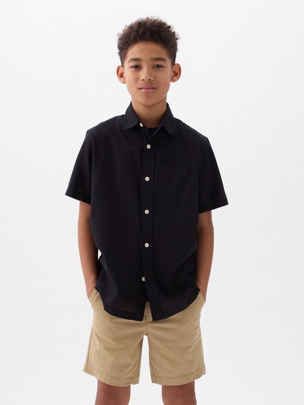 GAP Black Boys' Linen Shirt GAP