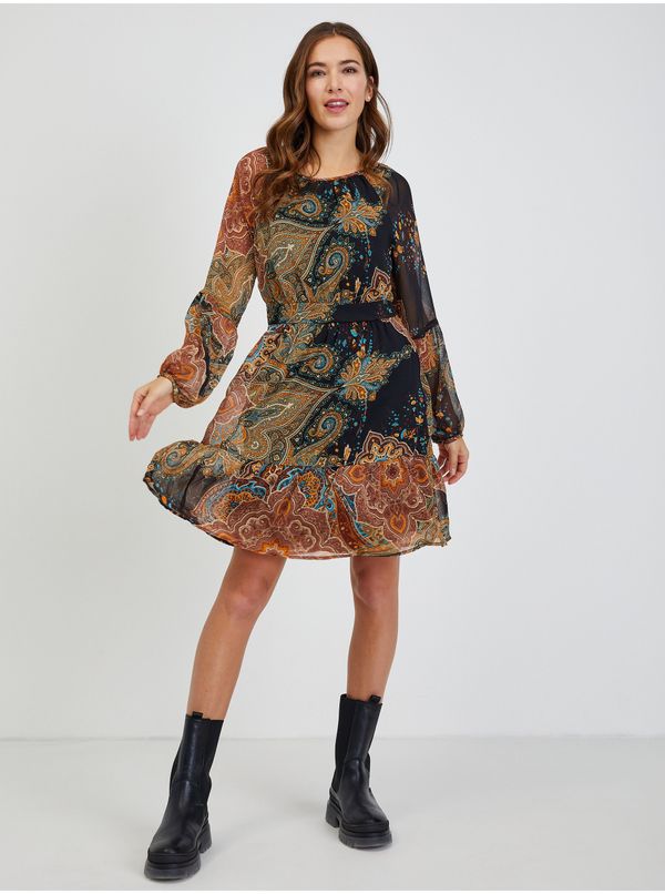 Orsay Black-brown women's patterned dress ORSAY - Women