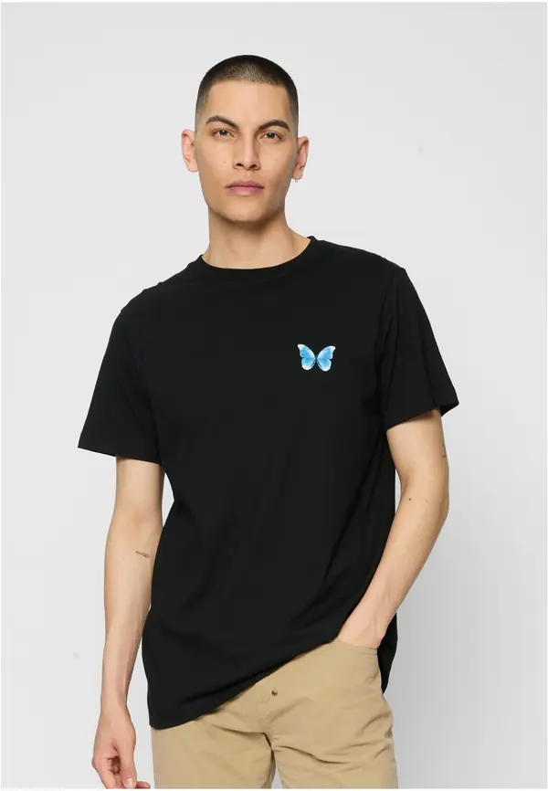 Mister Tee Black Butterfly Winter T-Shirt