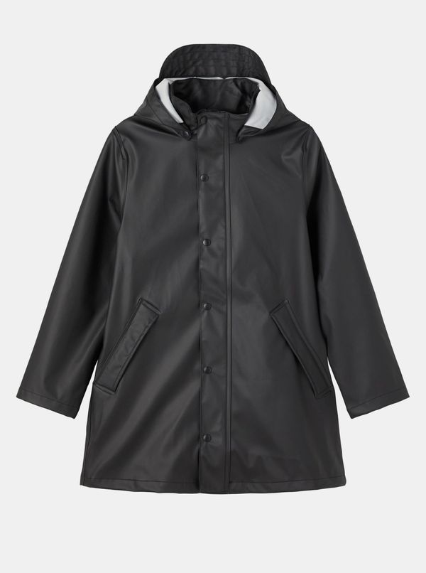 name it Black children's long jacket with detachable hood name it - unisex