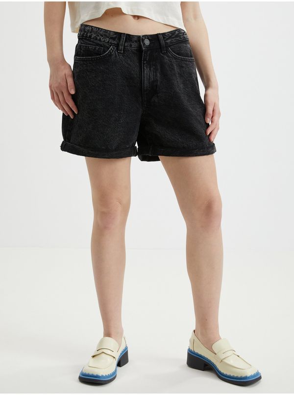 Noisy May Black denim shorts Noisy May Smiley - Women