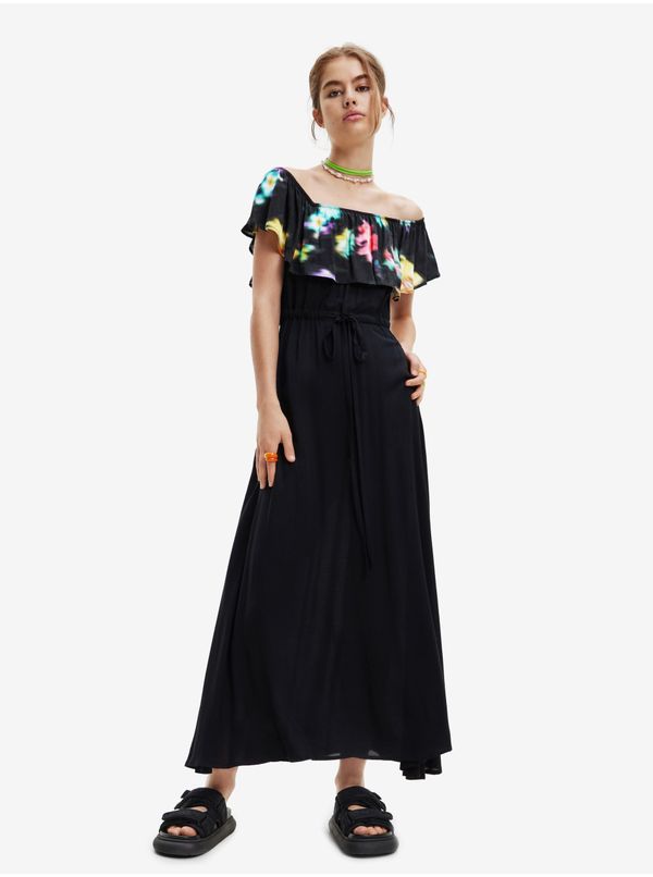 DESIGUAL Black Dress with Frill Desigual Susan - Ladies