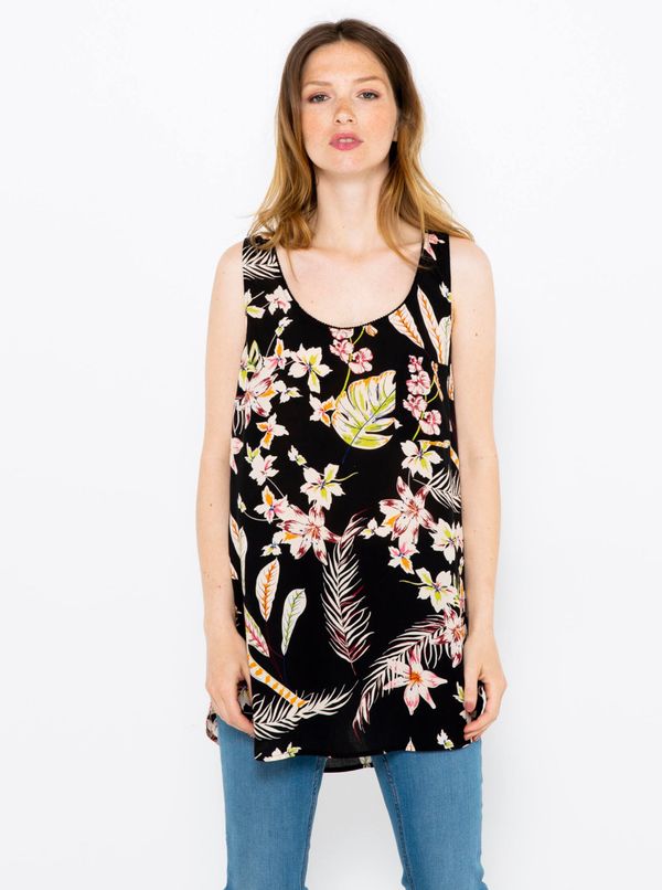 CAMAIEU Black floral top CAMAIEU - Women