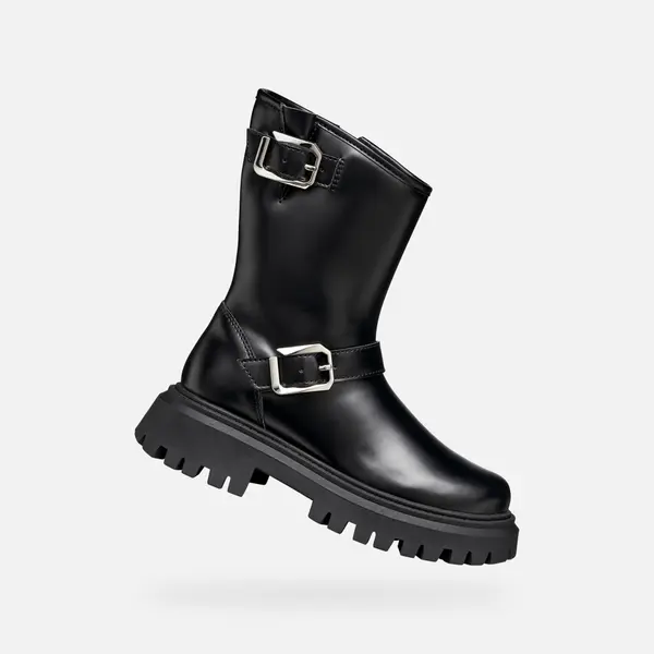 GEOX Black Girls Ankle Boots Geox Maquinnens - Girls