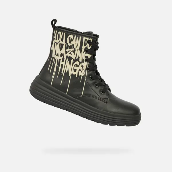 GEOX Black Girls Ankle Boots Geox Phaolae Girl - Girls