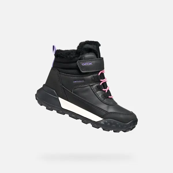 GEOX Black Girls Ankle Boots Geox Trekkyup AB - Girls