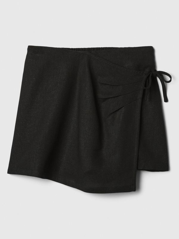GAP Black Girl's Linen Short Skirt GAP