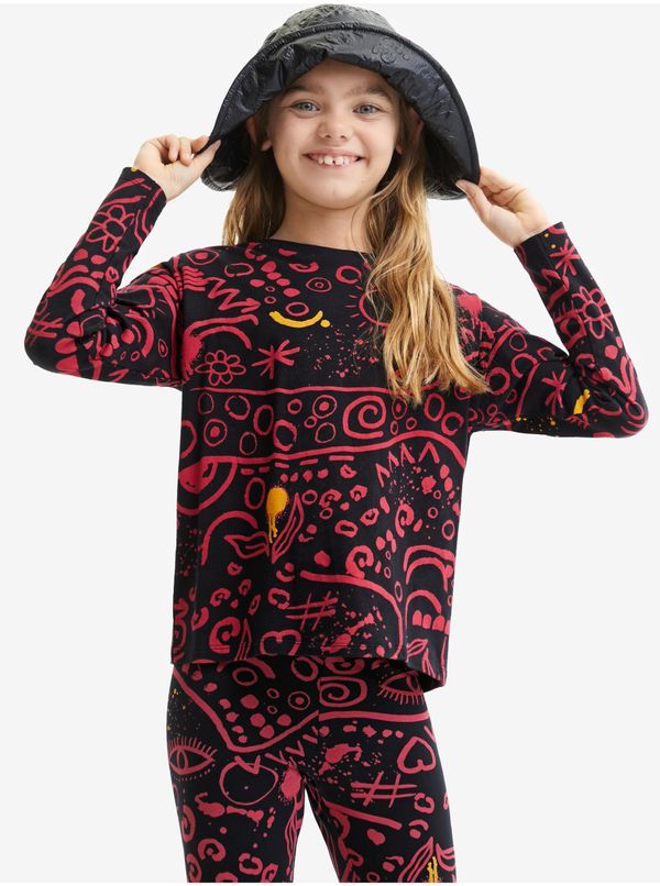 DESIGUAL Black Girls' Patterned T-Shirt Desigual Carlota - Girls