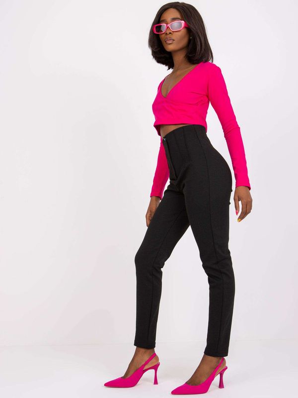 Fashionhunters Black High Waisted Leggings by Severina RUE PARIS