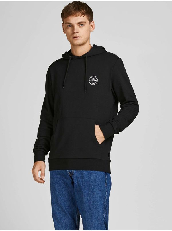 Jack & Jones Black hoodie Jack & Jones Shark - Men's