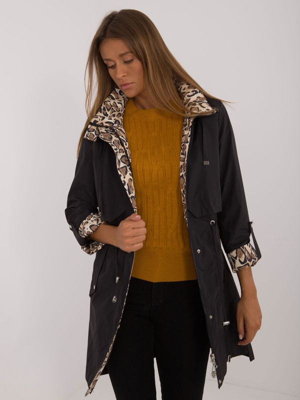 Fashionhunters Black jacket with rolled up sleeves