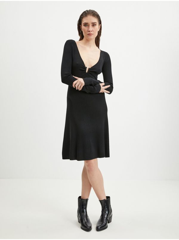 Guess Black Ladies Sweater Dress Guess Olivia - Women