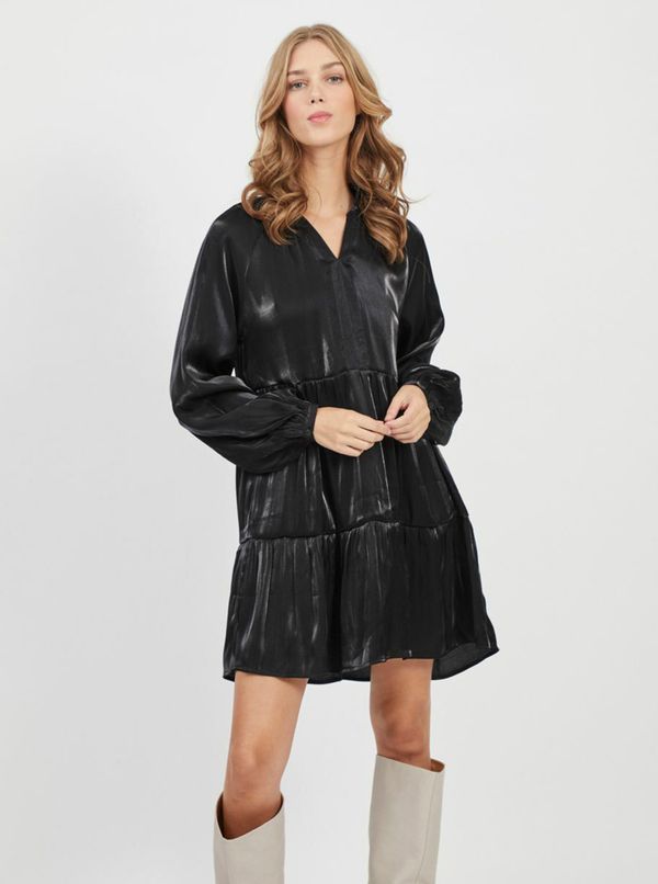 Vila Black loose shiny dress VILA-Leina - Women