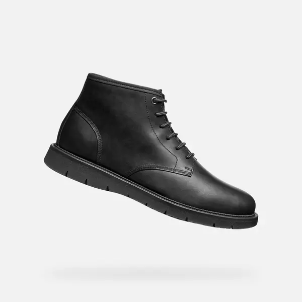 GEOX Black men's ankle boots Geox Pove - Men's