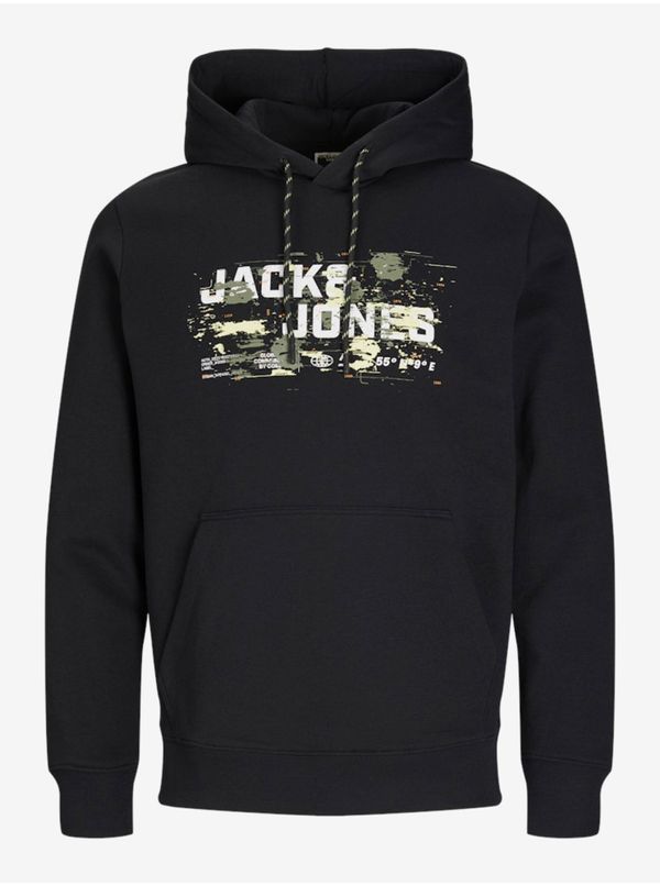 Jack & Jones Black men's hoodie Jack & Jones Outdoor - Men's