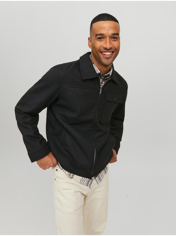 Jack & Jones Black Men's Jack & Jones Johnson Wool Shirt Jacket - Men