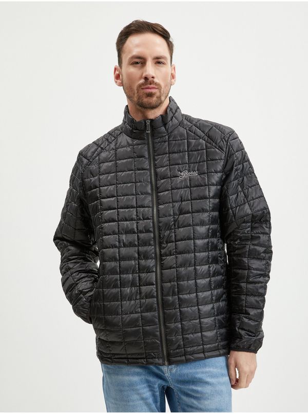 Guess Black Mens Light Quilted Jacket Guess Super Light - Men