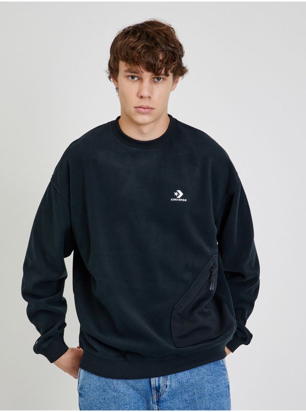 Converse Black Mens Oversize Sweatshirt Converse - Men