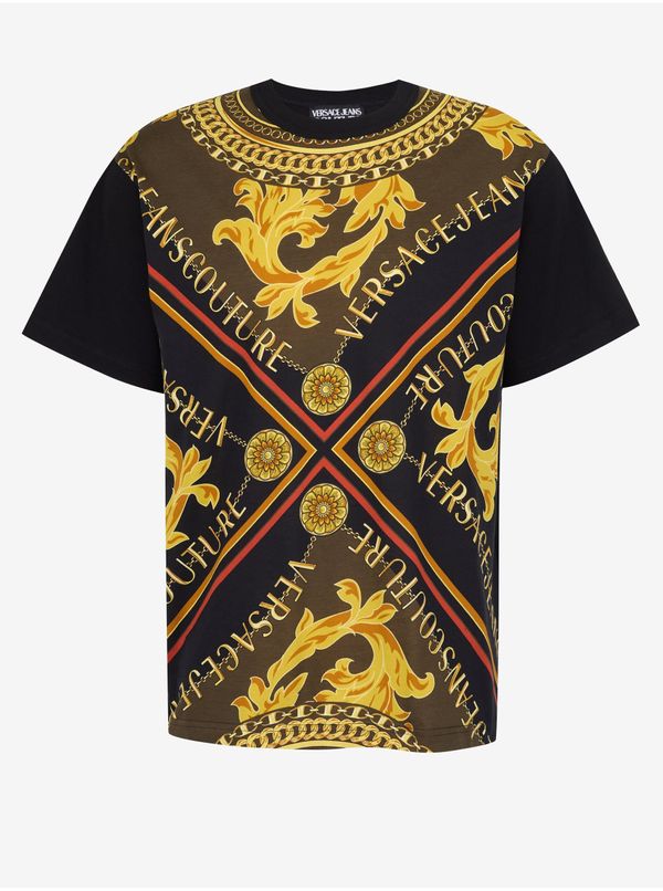 Versace Jeans Couture Black Mens Patterned T-Shirt Versace Jeans Couture - Men