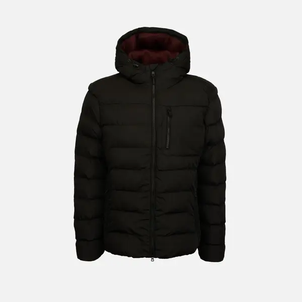 GEOX Black Men's Quilted Jacket Geox Snake - Mens
