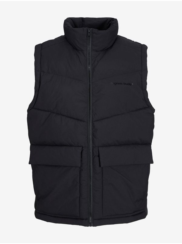 Jack & Jones Black Men's Quilted Vest Jack & Jones Vester - Men