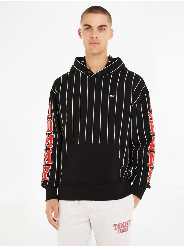 Tommy Hilfiger Black Mens Striped Sweatshirt Tommy Jeans - Men