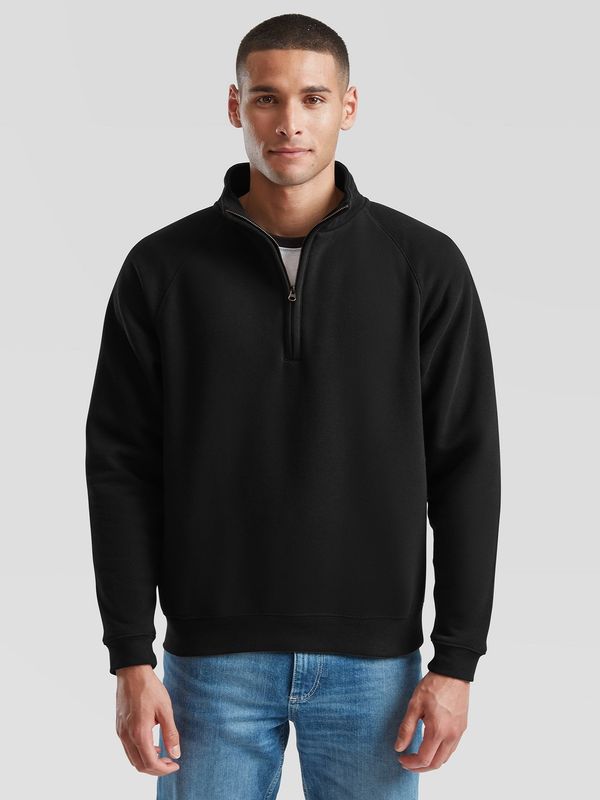 Fruit of the Loom Black Men's Zip Neck Sweatshirt Fruit of the Loom