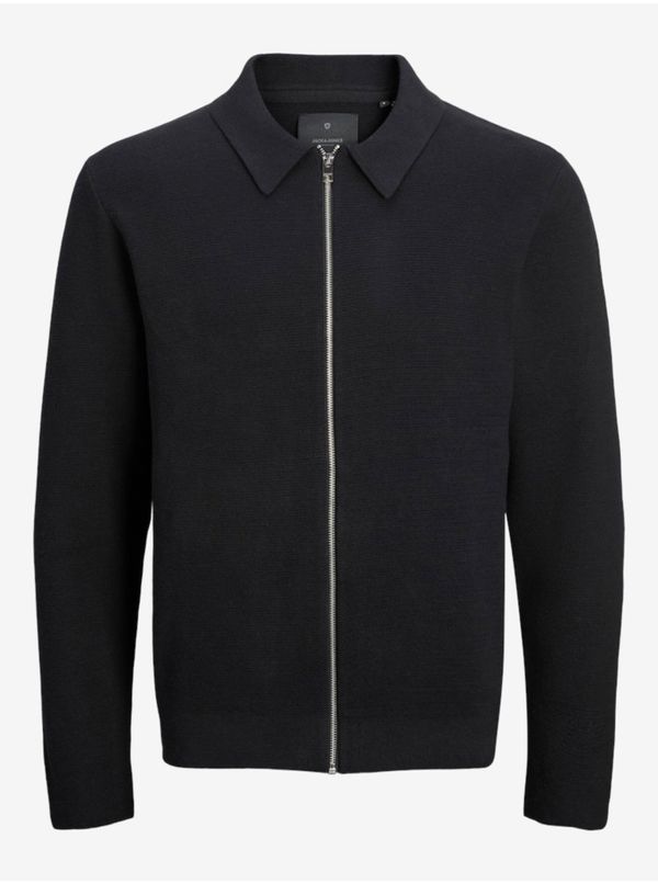 Jack & Jones Black men's zip sweater Jack & Jones Milano - Men's