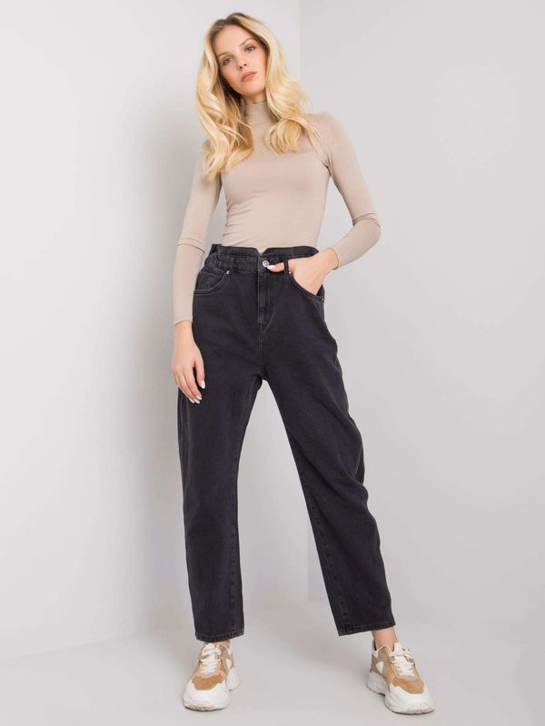 Fashionhunters Black mom jeans Alvana RUE PARIS