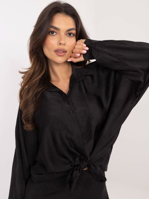 Fashionhunters Black oversize shirt