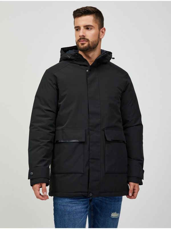 Jack & Jones Black Parka Jack & Jones Ethics - Men