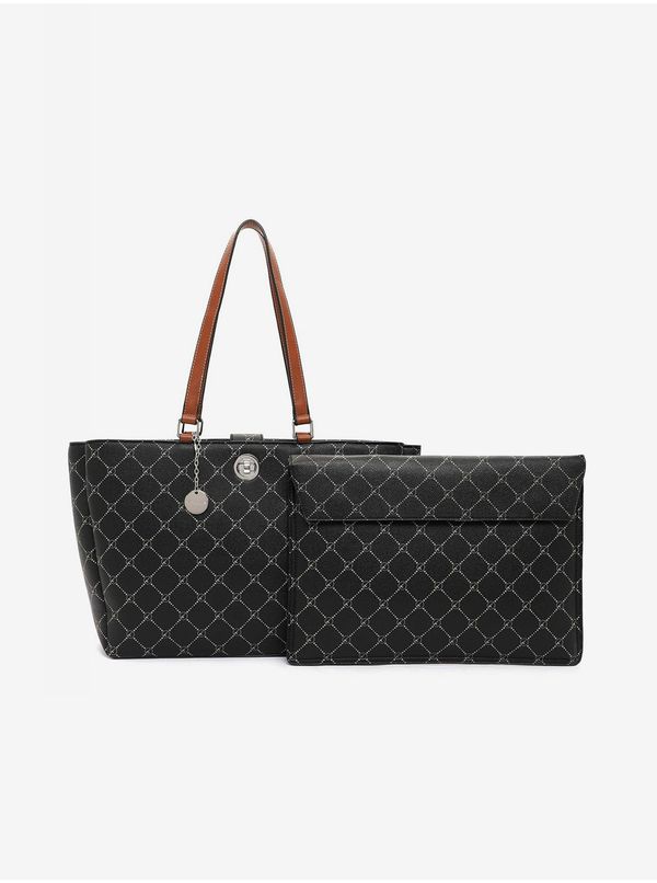 Tamaris Black patterned shopper Tamaris Anastasia Lock - Women