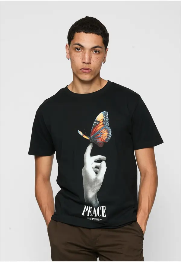 Mister Tee Black Peace Butterfly T-Shirt